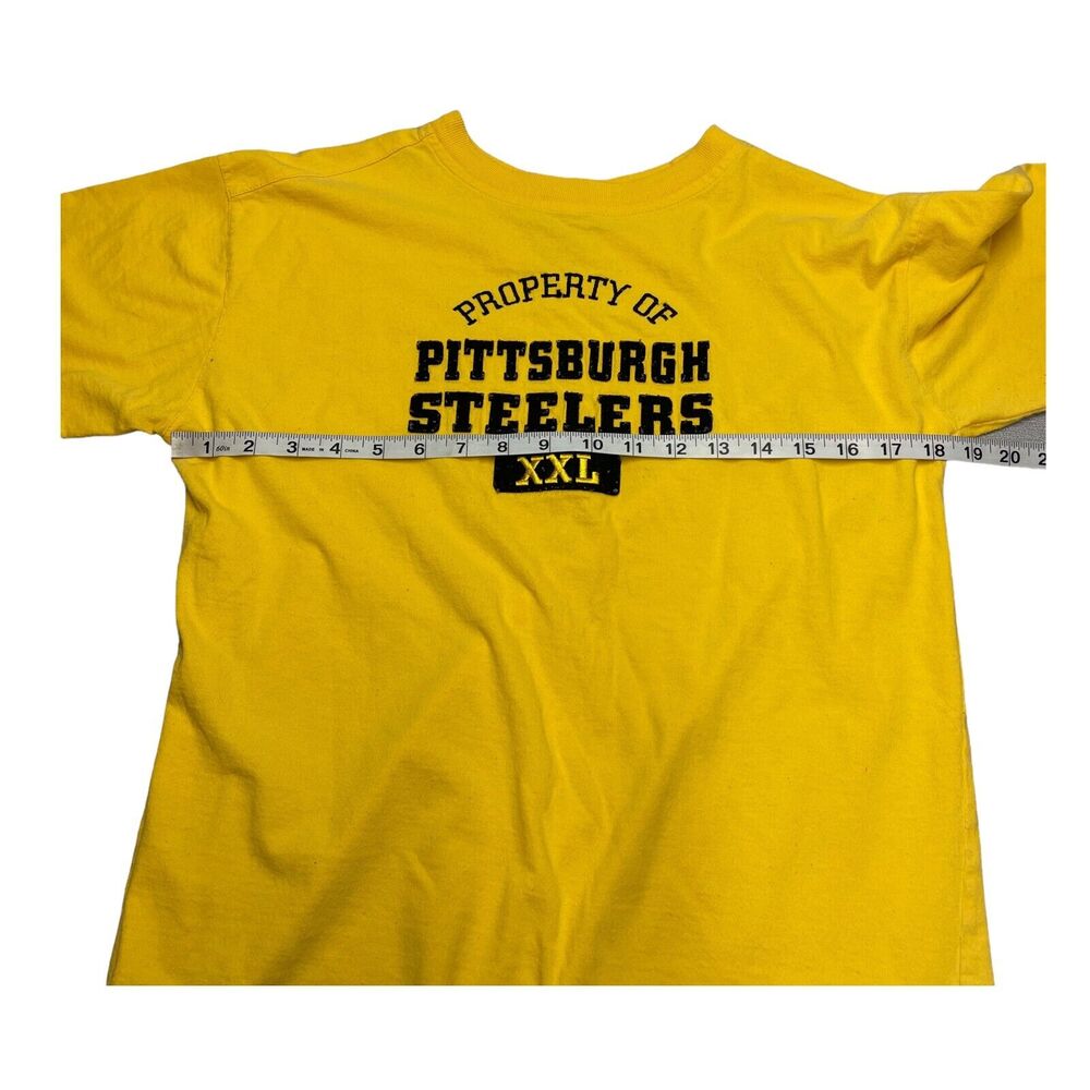 Reebok T-Shirt Men's XL Yellow Gridiron Classic NFL Pittsburgh Steelars Crewneck - Picture 5 of 11